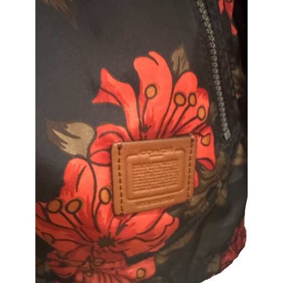 COACH Floral Windbreaker Hoodie Jacket Size Small - Picture 10 of 13